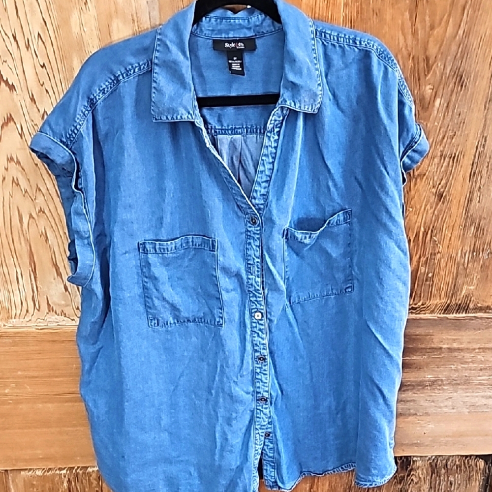 Stylish Blue Denim Shirt